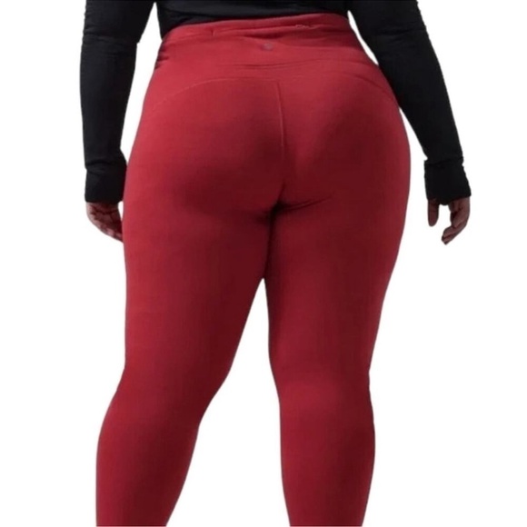 Athleta Altitude Tight in Polartec Power Stretch Red SZ 3X - Picture 3 of 16